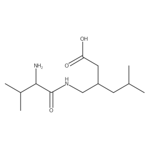 (3S)-3-[(2-amino-3-methylbutanamido)methyl]-5-methylhexanoic acid结构式
