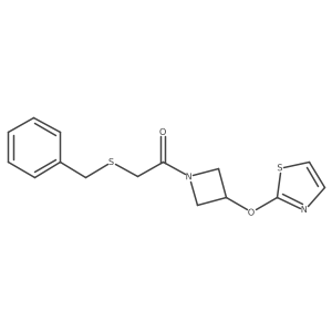 2-(Benzylthio)-1-(3-(thiazol-2-yloxy)azetidin-1-yl)ethanone结构式