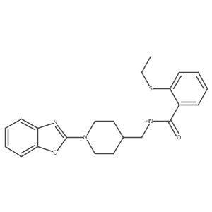 N-((1-(benzo[d]oxazol-2-yl)piperidin-4-yl)methyl)-2-(ethylthio)benzamide结构式