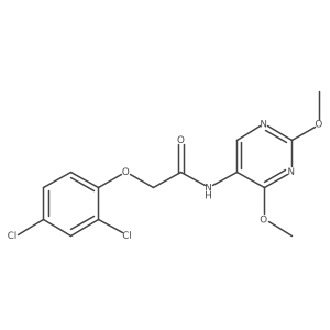 2-(2,4-dichlorophenoxy)-N-(2,4-dimethoxypyrimidin-5-yl)acetamide结构式