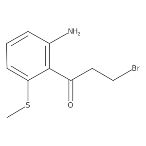 1-(2-Amino-6-(methylthio)phenyl)-3-bromopropan-1-one结构式
