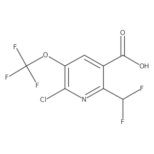 6-Chloro-2-(difluoromethyl)-5-(trifluoromethoxy)nicotinic acid结构式