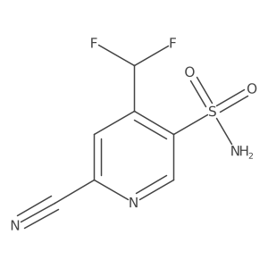 6-Cyano-4-(difluoromethyl)pyridine-3-sulfonamide Structure