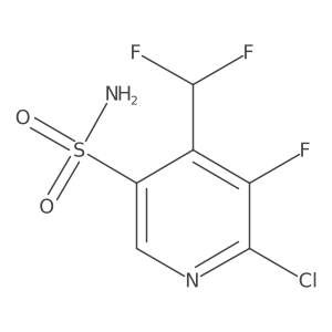 6-chloro-4-(difluoromethyl)-5-fluoro-pyridine-3-sulfonamide结构式