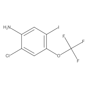 2-Chloro-5-iodo-4-(trifluoromethoxy)aniline结构式