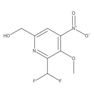 2-(Difluoromethyl)-3-methoxy-4-nitropyridine-6-methanol结构式