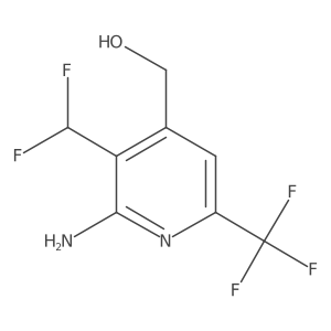 (2-Amino-3-(difluoromethyl)-6-(trifluoromethyl)pyridin-4-yl)methanol Structure