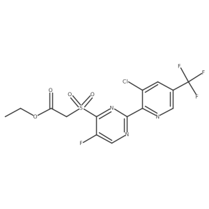 Ethyl 2-((2-(3-chloro-5-(trifluoromethyl)pyridin-2-yl)-5-fluoropyrimidin-4-yl)sulfonyl)acetate Structure