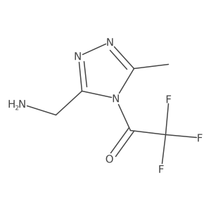 Ethanone, 1-[3-(aminomethyl)-5-methyl-4H-1,2,4-triazol-4-yl]-2,2,2-trifluoro-结构式
