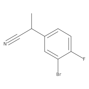 2-(3-Bromo-4-fluorophenyl)propanenitrile结构式