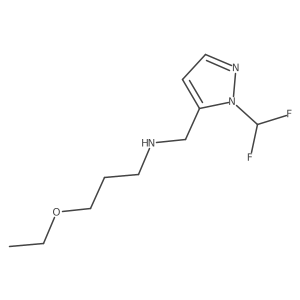 {[1-(difluoromethyl)-1H-pyrazol-5-yl]methyl}(3-ethoxypropyl)amine结构式