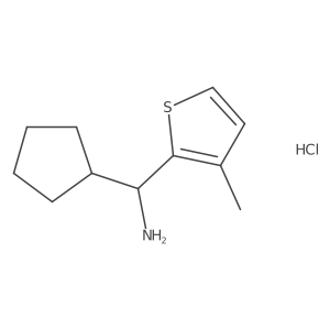 Cyclopentyl(3-methylthiophen-2-yl)methanamine hydrochloride结构式