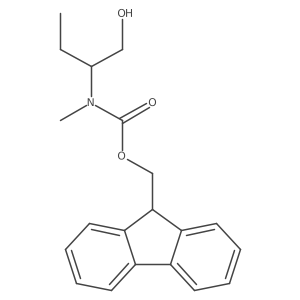 (9H-fluoren-9-yl)methyl N-(1-hydroxybutan-2-yl)-N-methylcarbamate结构式