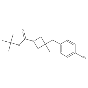 Tert-butyl 3-(4-aminobenzyl)-3-fluoroazetidine-1-carboxylate Structure