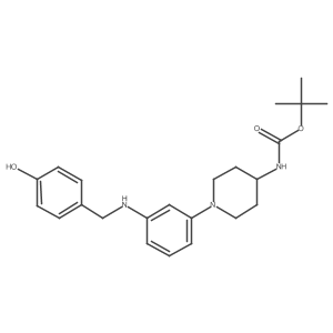 N-[1-[3-[(4-hydroxyphenyl)methylamino]phenyl]-4-piperidinyl]carbamic acid 1,1-dimethylethyl ester Structure