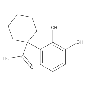 1-(2,3-Dihydroxyphenyl)cyclohexane-1-carboxylic acid Structure