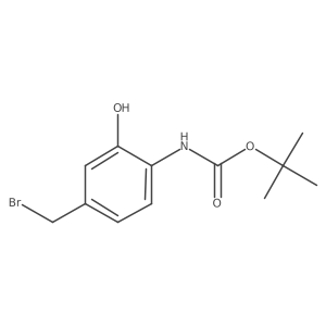 tert-butyl N-[4-(bromomethyl)-2-hydroxyphenyl]carbamate结构式