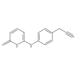 4-[(1,6-Dihydro-6-oxo-2-pyrimidinyl)amino]benzeneacetonitrile结构式
