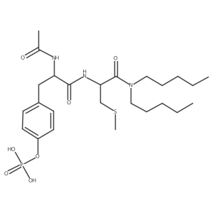 L-Cysteinamide, N-acetyl-O-phosphono-L-tyrosyl-S-methyl-N,N-dipentyl-结构式