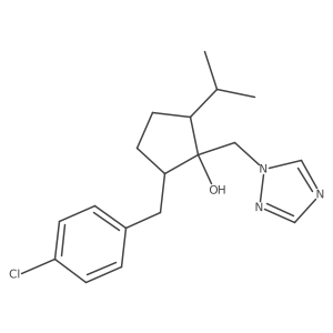(1S,2R,5S)-2-(4-Chlorobenzyl)-5-(propan-2-yl)-1-(1H-1,2,4-triazol-1-ylmethyl)-cyclopentanol Structure