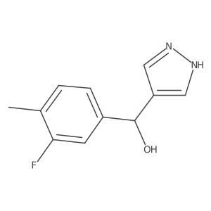 (3-fluoro-4-methylphenyl)(1H-pyrazol-4-yl)methanol结构式