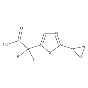 2-(2-Cyclopropyl-1,3-thiazol-5-yl)-2,2-difluoroacetic acid Structure