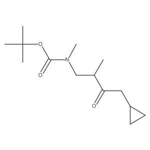 tert-butyl N-(4-cyclopropyl-2-methyl-3-oxobutyl)-N-methylcarbamate结构式
