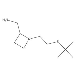{1-[2-(Tert-butylsulfanyl)ethyl]azetidin-2-yl}methanamine Structure
