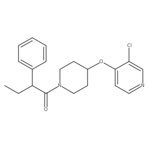 1-(4-((3-Chloropyridin-4-yl)oxy)piperidin-1-yl)-2-phenylbutan-1-one结构式