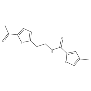 N-(2-(5-acetylthiophen-2-yl)ethyl)-4-methylthiophene-2-carboxamide Structure