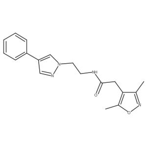 2-(3,5-dimethylisoxazol-4-yl)-N-(2-(4-phenyl-1H-pyrazol-1-yl)ethyl)acetamide Structure