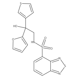 N-(2-(furan-2-yl)-2-hydroxy-2-(thiophen-3-yl)ethyl)benzo[c][1,2,5]thiadiazole-4-sulfonamide结构式