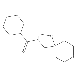 N-((4-methoxytetrahydro-2H-thiopyran-4-yl)methyl)cyclohexanecarboxamide结构式