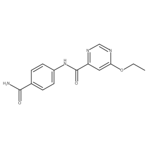 N-(4-carbamoylphenyl)-6-ethoxypyrimidine-4-carboxamide结构式