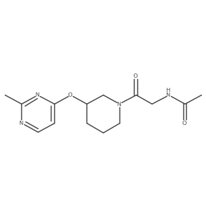 N-(2-(3-((2-methylpyrimidin-4-yl)oxy)piperidin-1-yl)-2-oxoethyl)acetamide Structure