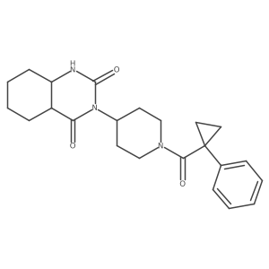 3-[1-(1-phenylcyclopropanecarbonyl)piperidin-4-yl]-4a,5,6,7,8,8a-hexahydro-1H-quinazoline-2,4-dione Structure