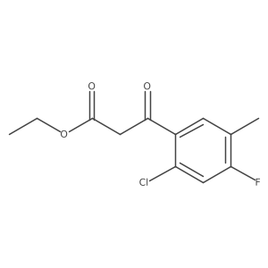 Ethyl 2-Chloro-4-fluoro-5-methylbenzoylacetate结构式