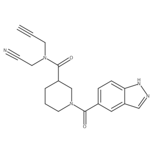 N-(cyanomethyl)-1-(1H-indazole-5-carbonyl)-N-(prop-2-yn-1-yl)piperidine-3-carboxamide Structure