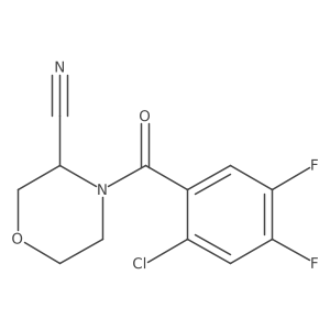 4-(2-Chloro-4,5-difluorobenzoyl)morpholine-3-carbonitrile结构式