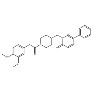 2-({1-[2-(3,4-Dimethoxyphenyl)acetyl]piperidin-4-yl}methyl)-6-phenyl-2,3-dihydropyridazin-3-one Structure