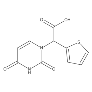 2-(2,4-dioxo-3,4-dihydropyrimidin-1(2H)-yl)-2-(thiophen-2-yl)acetic acid结构式
