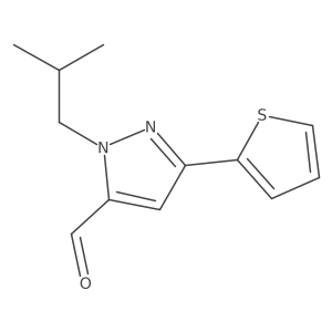1-isobutyl-3-(thiophen-2-yl)-1H-pyrazole-5-carbaldehyde结构式