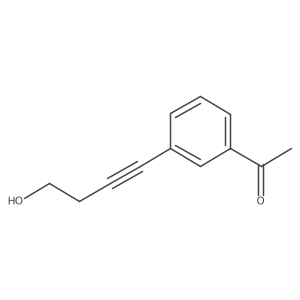 1-[3-(4-Hydroxybut-1-yn-1-yl)phenyl]ethan-1-one Structure