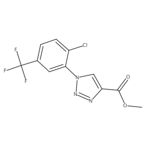 methyl 1-[2-chloro-5-(trifluoromethyl)phenyl]-1H-1,2,3-triazole-4-carboxylate结构式
