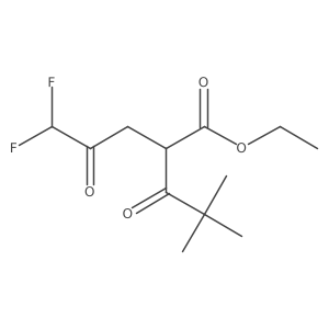 Ethyl 2-(3,3-difluoro-2-oxopropyl)-4,4-dimethyl-3-oxopentanoate Structure