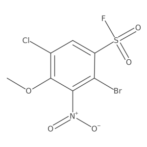 2-Bromo-5-chloro-4-methoxy-3-nitrobenzene-1-sulfonyl fluoride Structure
