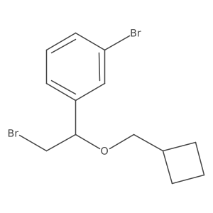1-Bromo-3-[2-bromo-1-(cyclobutylmethoxy)ethyl]benzene结构式