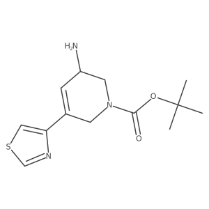 Tert-butyl 3-amino-5-(1,3-thiazol-4-yl)-1,2,3,6-tetrahydropyridine-1-carboxylate Structure