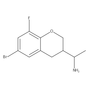 1-(6-bromo-8-fluoro-3,4-dihydro-2H-1-benzopyran-3-yl)ethan-1-amine Structure