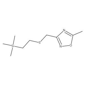 5-Methyl-3-({[2-(trimethylsilyl)ethyl]sulfanyl}methyl)-1,2,4-oxadiazole Structure